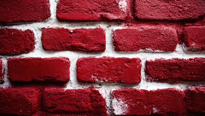 Close-up view of a painted brick wall.