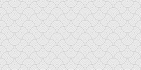 Fototapeta premium Minimal overlapping Pattern creative fabric textile. seamless diamond geometric waves spiral abstract circle wave line. white and gray stripe geometric create retro line pattern background. 