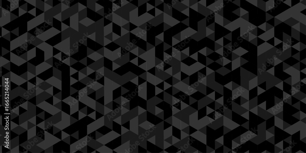 Poster geometric black and gray cube square low polygon texture wallpaper. abstract surface creative diamon