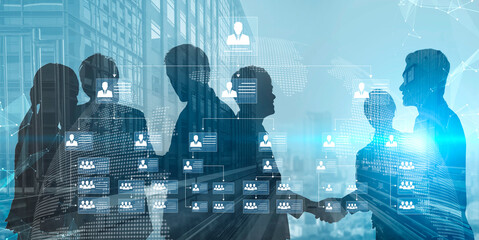 Corporate org chart and team structure show hierarchy, team, and structure for clear organization,...