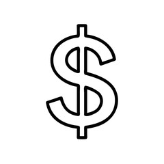 Dollar Currency Icon for Finance and Banking