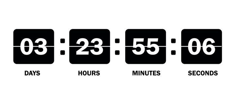 new year counter. countdown timer collection. countdown clock for app, ui, ux, website. timer png and vector illustration on transparent background