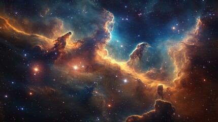 Obraz premium Star filled sky with a cluster of stars