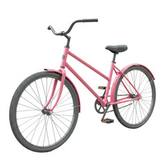 Pink City Bicycle 3D Render