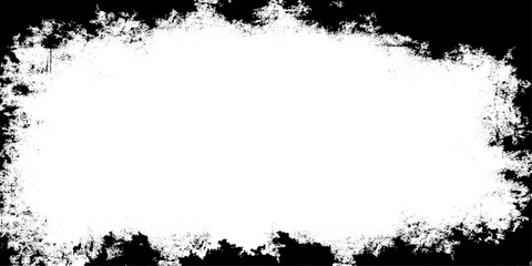 Fototapeta premium Grunge border vector texture background. Grunge style frames are black on a white background. Abstract frame overlay. Dirty and damaged backdrop. Vector graphic illustration.