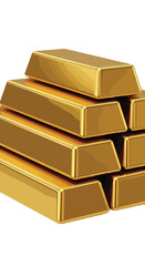Stacked gold bars representing wealth luxury investment and financial security in business economy