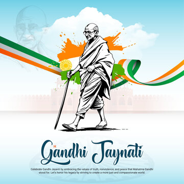 Gandhi Jayanti &ndash; Remembering Bapu&rsquo;s Ideals - Easy Editable File