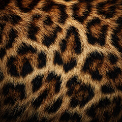 Naklejka premium Detailed Close-up of Leopard Fur Texture with Rich Colors and Patterns