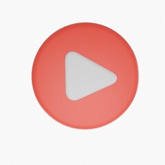 3d Realistic Play button vector illustration.