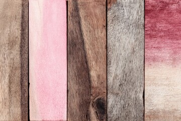 Close-up view of colored wooden planks.