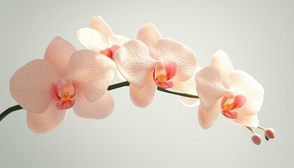 Fototapeta premium Hand-Drawn Orchid Blossom: A Delicate And Exquisite Flower Illustration Created With Artistic Flair, Perfect For Any Botanical Art Lover.
