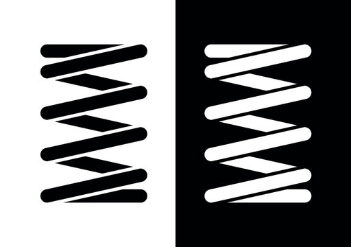 Spring icon. Symbol of shock absorption, extension or compression. Element of a machine or mechanism. Coiled cylindrical spring.