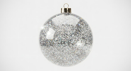 Glittering Christmas ornament, festive celebration, holiday decor, sparkling, elegant, luxury, bright