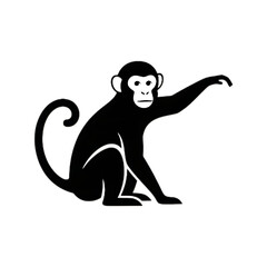 Obraz premium Silhouette of a monkey.