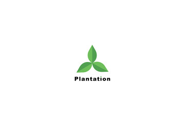 leaf green logo design template EPS file
