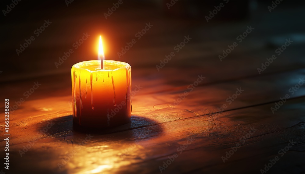 Aufkleber ethereal illumination: abstract candlelight. a unique play of light and shadows creating a mesmerizi
