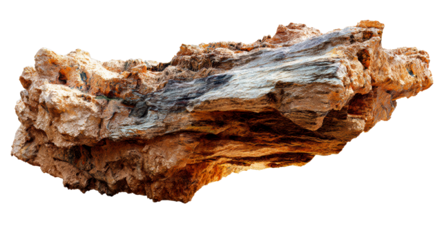 Textured geological formation with layers of rock and sediment