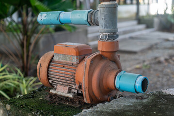 Industrial Water Pump Equipment Isolated