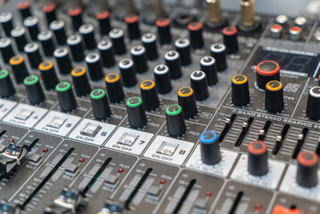Professional Audio Mixer Control Panel