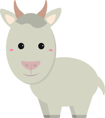 Cartoon goat. Vector illustration