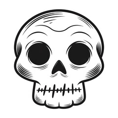 Fototapeta premium Day of the Dead skull illustration perfect for Halloween celebrations and spooky designs