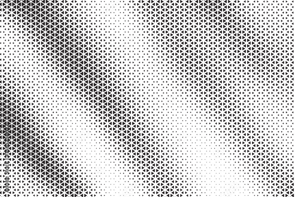 Aufkleber triangular halftone texture retrowave vector geometric technology abstract background. half tone tri