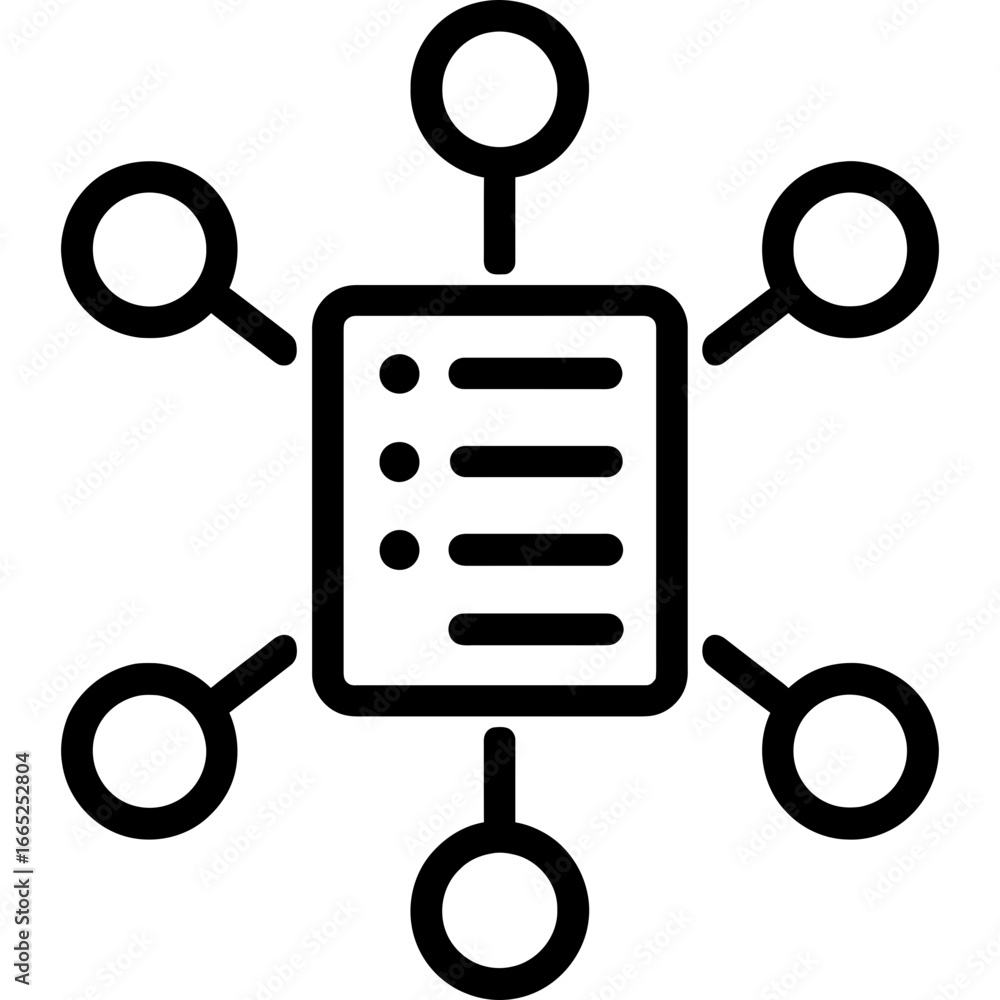 Poster blockchain node network outline vector