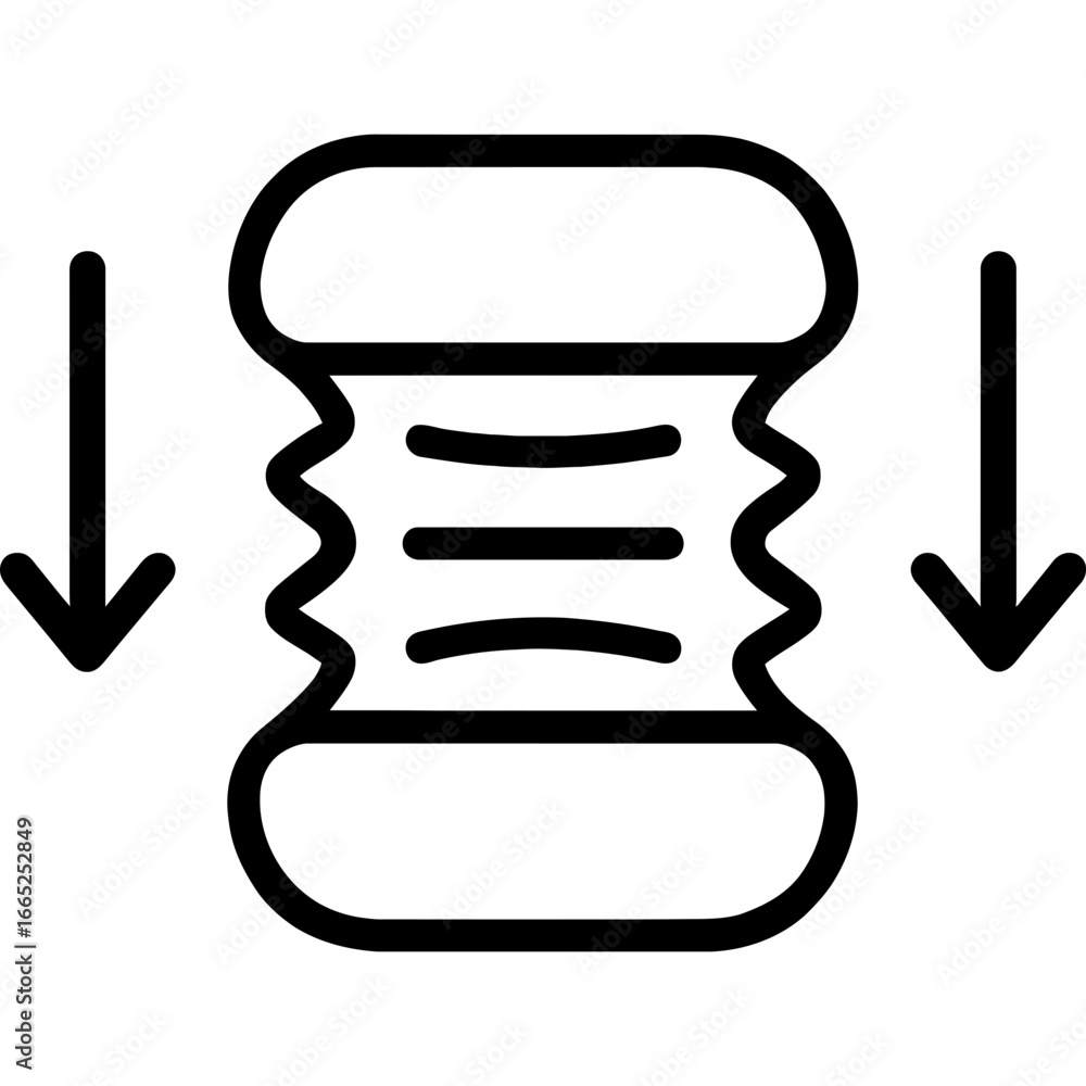 Poster compressed object outline vector
