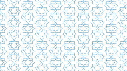 Elegant seamless geometric pattern with delicate light blue lines creating a tranquil and modern background design, reflecting a timeless concept of intricate order and aesthetic symmetry.
