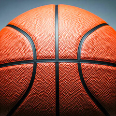 Fototapeta premium close-up macro shot of a basketball's texture