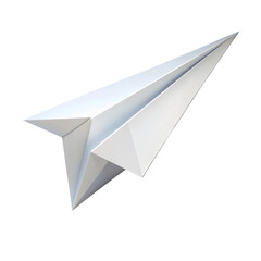 Paper Airplane on White Background