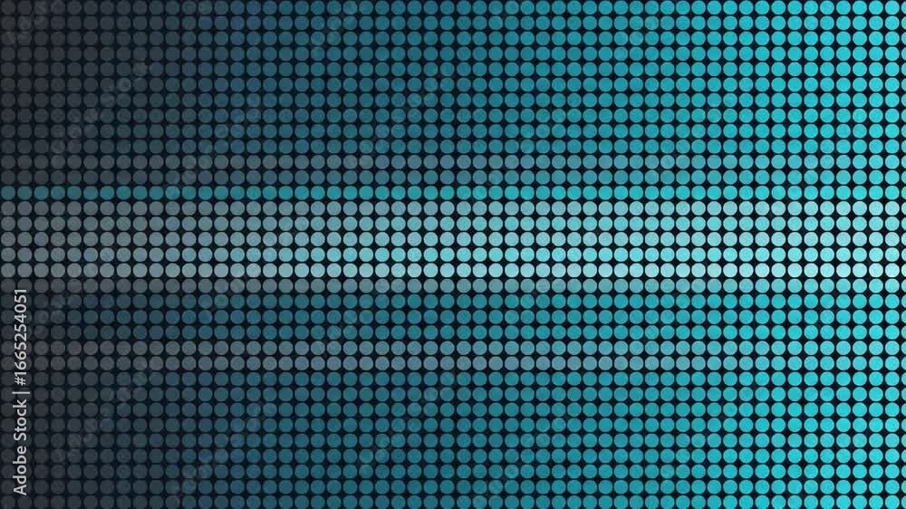 Poster Glowing Digital Dots in a Blue Gradient Pulsing Rhythmically on a Dark Screen Seamless Loop