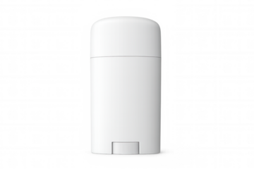 White deodorant stick close-up, revealing clean surface for highlighting product design and branding elements
