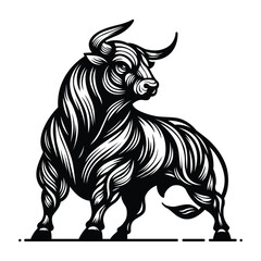Vector illustration of a bull