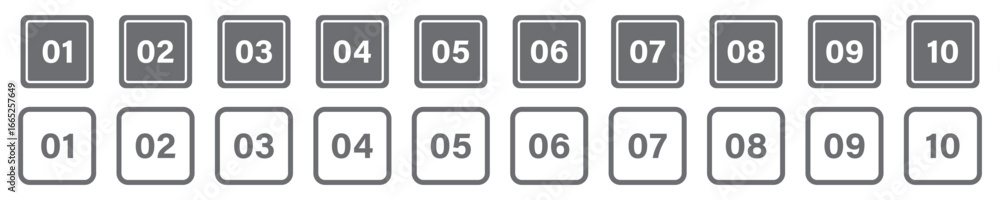 Poster set of numbers . number circles set1 to 10 . set of round 1-10 numbers icon for education.