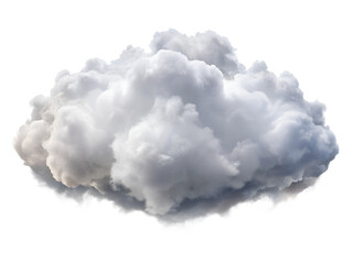 Fluffy white cloud against a black background