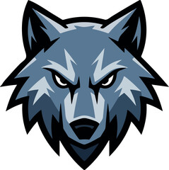 wolf head mascot vector