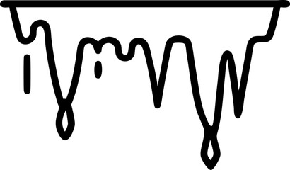 Icicles hanging from a roof isolated on white background isolated on transparent background