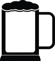 vector Illustration of a beer mug icon 