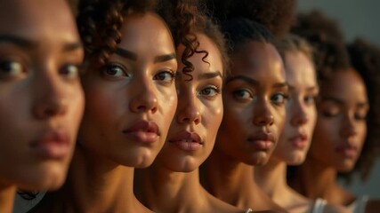 Group of female friends or colleagues posing together, suitable for various social media or company promotional uses - Powered by Adobe