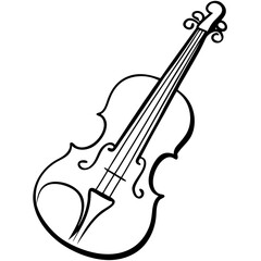 Obraz premium violin vector illustration