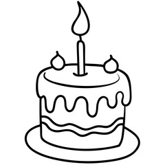 birthday cake with candles