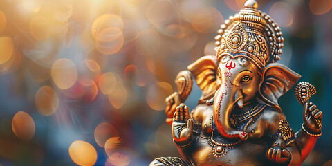 Ganesh statue with intricate details
