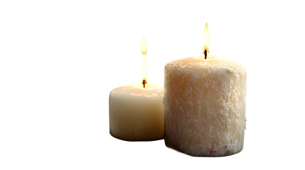burning candle on Transparent Background