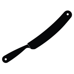 Black knife silhouette kitchenware utensil