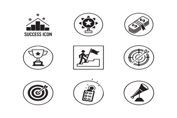 : Success-icon-collection--containing-motivation--wi.