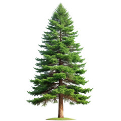 Obraz premium Detailed Spruce Tree Illustration on Transparent Background for Christmas Decorations and Design Projects