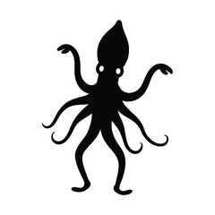 vector illustration of a cartoon octopus
