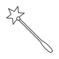 vector illustration of a magic wand