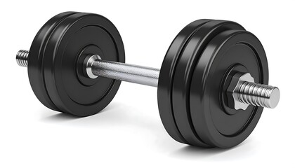 Naklejka premium Black Dumbbell with Fitness, and Weightlifting.